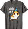 Guinea Pig Birthday by Joy Haus Guinea Pig Birthday Party Wheek Kids 9 Year Old 9th Outfit T-Shirt - Asphalt Grey
