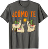 Nerd Ninja Llama Como Te LLamas Spanish Teacher Llama Gift T-Shirt for Men Women Girls Kids - Asphalt Grey