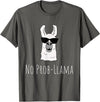 Llama Mama Apparel No Prob-Llama No Problem Cute Funny Cool Llama Alpaca Gift T-Shirt - Asphalt Grey
