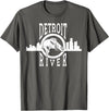 Eternal Angler Detroit River Walleye Fishing T Shirt for Men Women T-Shirt - Asphalt Grey