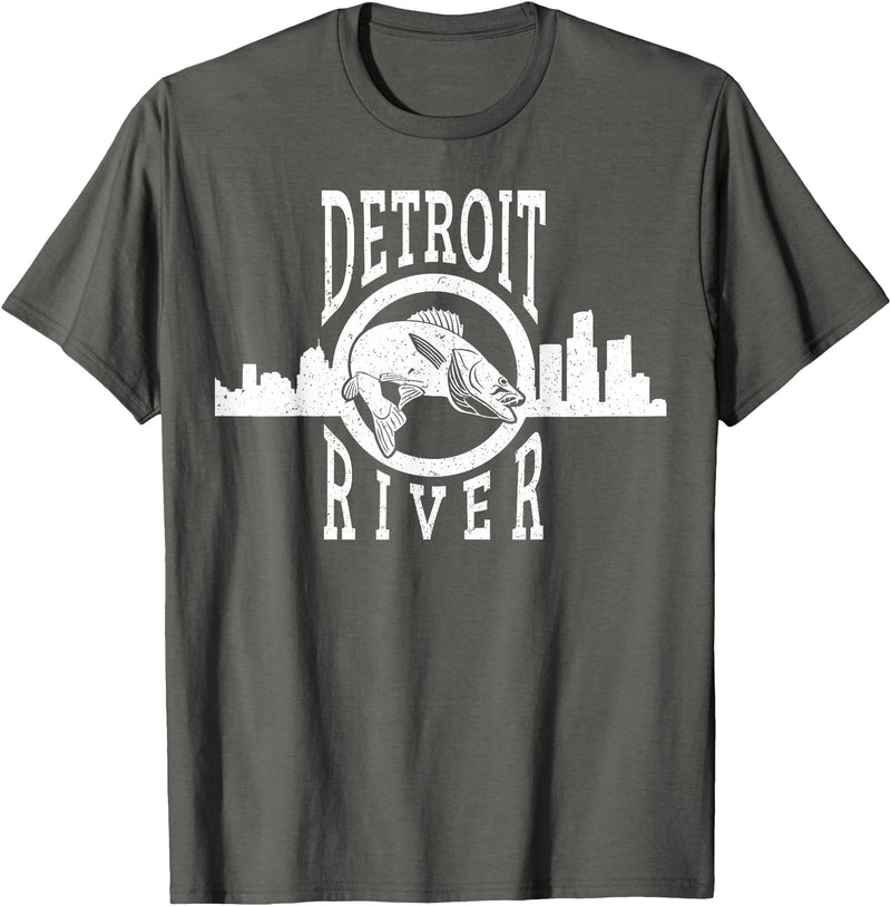 Eternal Angler Detroit River Walleye Fishing T Shirt for Men Women T-Shirt - Asphalt Grey