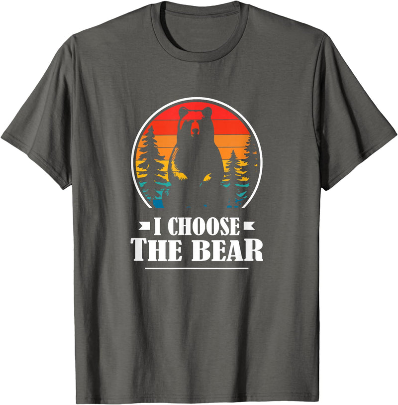MeToo Angry Radical Feminist Gift Shirts & Hoodies Womens Retro Vintage This Is Why I Choose The Bear T-Shirt - Asphalt Grey