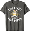 Cute Llama And Alpaca Animal Design Ideas Dieses Lama Wanna dein Drama nicht T-Shirt - Asphalt Grey