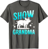 Pig Show Grandma On Mother's Day Pig Show Grandma Best Pig Show Grandmother T-Shirt - Asphalt Grey