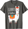 Mother's Day Gifts & Apparel Grand Llama - Grandma Grandmother Llama Lovers Mother's Day T-Shirt - Asphalt Grey