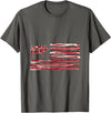 Bacon Lovers BBQ Grill Pork Pig Bacon Flag Pig American Patriot Cooking Grill T-Shirt - Asphalt Grey
