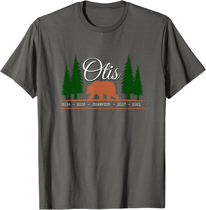 Brown Bear Lovers and Fat Grizzy Fans 2023 Otis Champion fat brown grizzly bear fan beartober week 2023 T-Shirt - Asphalt Grey