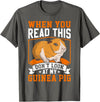 Funny Guinea Pig Gifts For Women Men Kids by DMTRY When You Read This Don't Look At My Guinea Pig T-Shirt - Asphalt Grey