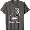 Asexual Mama Bear Designs Co. Asexual Mama Bear Asexual Pride LGBT Ace Pride Flag Mom T-Shirt - Asphalt Grey