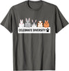 Celebrate Diversity Cute Pet Bunny for Rabbit Lovers T-Shirt in Asphalt Grey