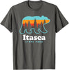 Itasca State Park Minnesota Bear T-Shirt - Asphalt Grey