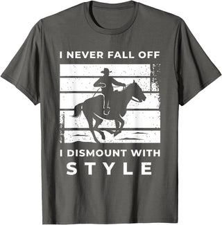 Funny Horse Quote Shirts And Equestrian Gifts Funny Horse Quote Outfit For A Lover Of Horse T-Shirt - Asphalt Grey