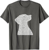 Pet Art Dog Design Dog T-Shirt - Asphalt Grey