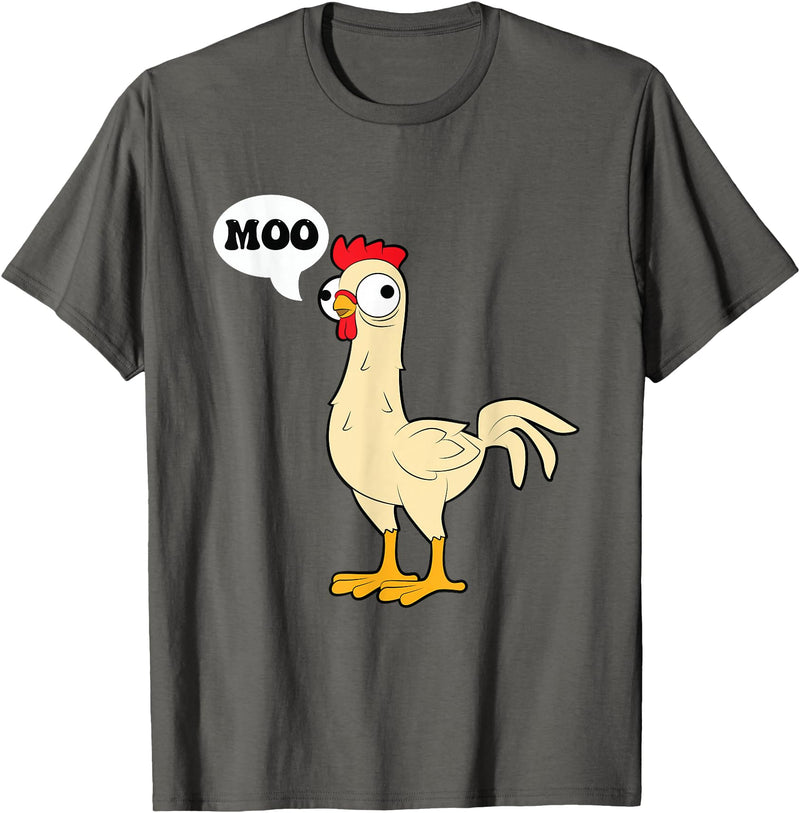 gift creative original father joke humor amusing Chicken - Hen - Fowl - Cow - Funny - Joke - dad Joke T-Shirt - Asphalt Grey