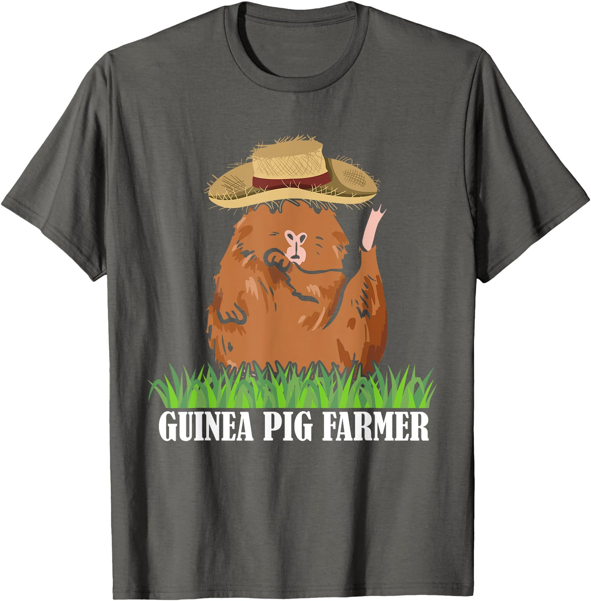Guinea Pig Gift Idea Guinea Pig Lover Pet Cavy Guinea Pig Farmer Graphic Guinea Pig Owner Pets Animals T-Shirt - Asphalt Grey