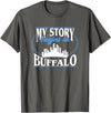 City Designs by Dennex Born in Buffalo T-Shirt - Asphalt Grey