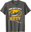 Fisherman Catfish Fishing Apparel Here Kitty Fisher Fish Rod Angler Fisherman Catfish Fishing T-Shirt - Asphalt Grey