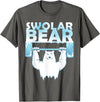 Funny Weightlifter Tees Funny Polar Bear Swolar Bear Lifting Tshirt T-Shirt - Asphalt Grey