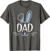 Dad Bunny Rabbit Face Family Group Easter Father's Day T-Shirt in Asphalt Grey