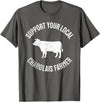 Charolais Cow Support Charolais Cow Cattle Farmer Meat T-Shirt - Asphalt Grey