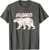 Wildflower Tee Co. Mama Bear Floral Shirt, Mama Bear Watercolor, Floral Mama T-Shirt - Asphalt Grey