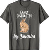 Cute & Funny Rabbit Bunny & Rabbit T-Shirt in Asphalt Grey