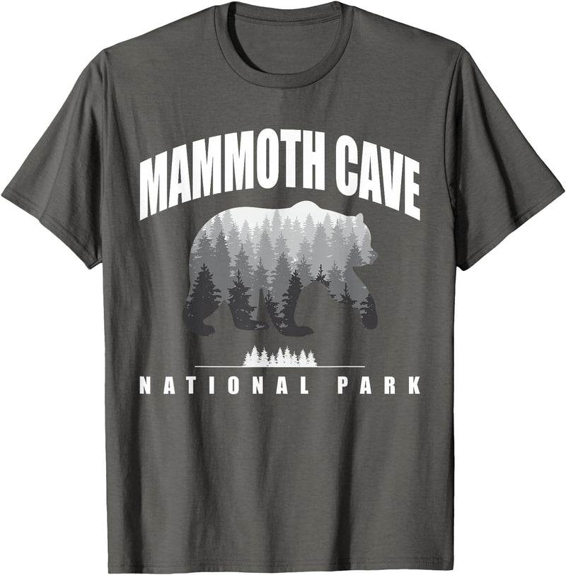 Mammoth Cave National Park USA Parks Mammoth Cave National Park Bear Souvenir US Parks T-Shirt - Asphalt Grey