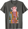 Flying Pig Piggy Clothing I'm Here Because I Was Told There Would Be Flying Pigs T-Shirt - Asphalt Grey