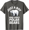 Polar Bear Gift Polar Bear Accessories & Stuff Cute Polar Bear Art for Boys Kids Men Arctic Polar Bear T-Shirt - Asphalt Grey
