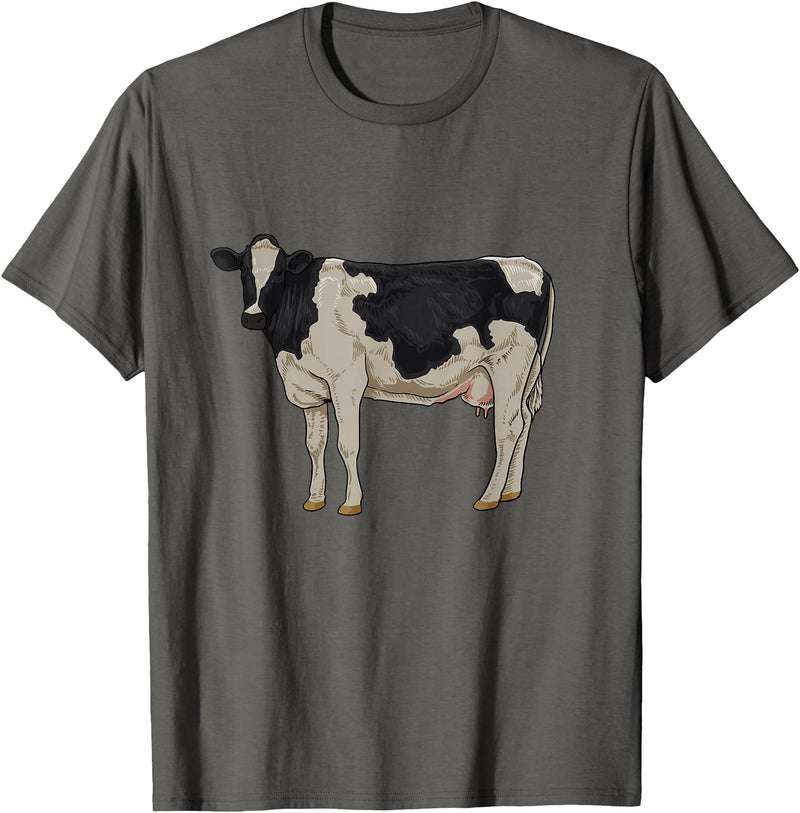 Cows and cattle Drawing of a Holstein cattle T-Shirt - Asphalt Grey