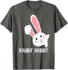 Rabbit First Day of the Month Good Luck Phrase T-Shirt in Asphalt Grey