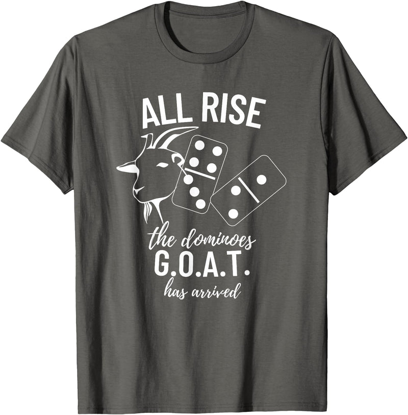 Dominoes Uniform Apparel Dominoes G.O.A.T All Rise Champ - Dominoes T-Shirt - Asphalt Grey