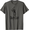 Always Late - White Rabbit Alice Wonderland T-Shirt in Asphalt Grey
