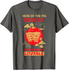 Pig Chinese Zodiac Design | Year of the Pig T-Shirt - Asphalt Grey
