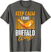 Buffalo Wings Fried Chicken Hot Wing Sauce T-Shirt - Asphalt Grey