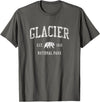 Jim Shorts Glacier National Park T-Shirt Vintage Sports Design Tee T-Shirt - Asphalt Grey