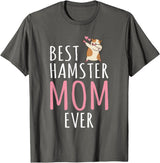 Best Hamster Mom Cute Hamster Owner T-Shirt - Asphalt Grey