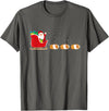 Funny Christmas Sleigh Animal Gifts Guinea Pig Santa Christmas Sleigh - Funny Guinea Pig Xmas T-Shirt - Asphalt Grey