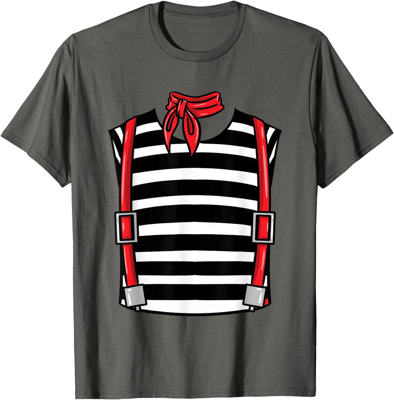 Hiking Lover Design French Mime Costume Halloween T-Shirt - Asphalt Grey