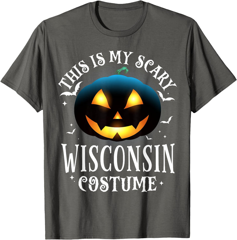 99 Gifts Halloween Matching Group Costume Pajamas Wisconsin Halloween Matching Pajama Costume T-Shirt - Asphalt Grey
