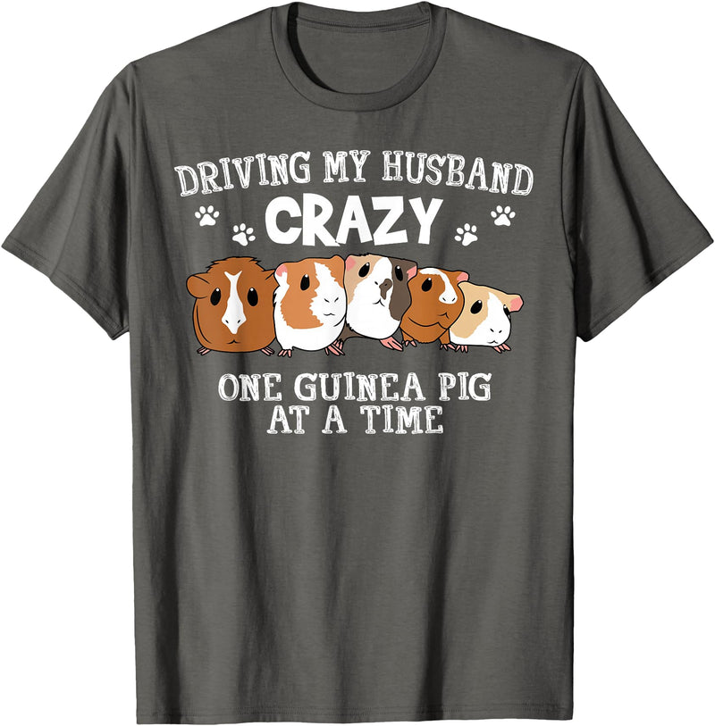 Guinea Pig Gift Guinea Pig Accessories & Stuff Cute Guinea Pig Art for Women Girl Adult Guinea Pig Lovers T-Shirt - Asphalt Grey