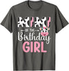 Cow Birthday Shirt For Family Men Women Cow Lover Mimi Of The Birthday Girl Farm Cow 1 St Birthday Girl T-Shirt - Asphalt