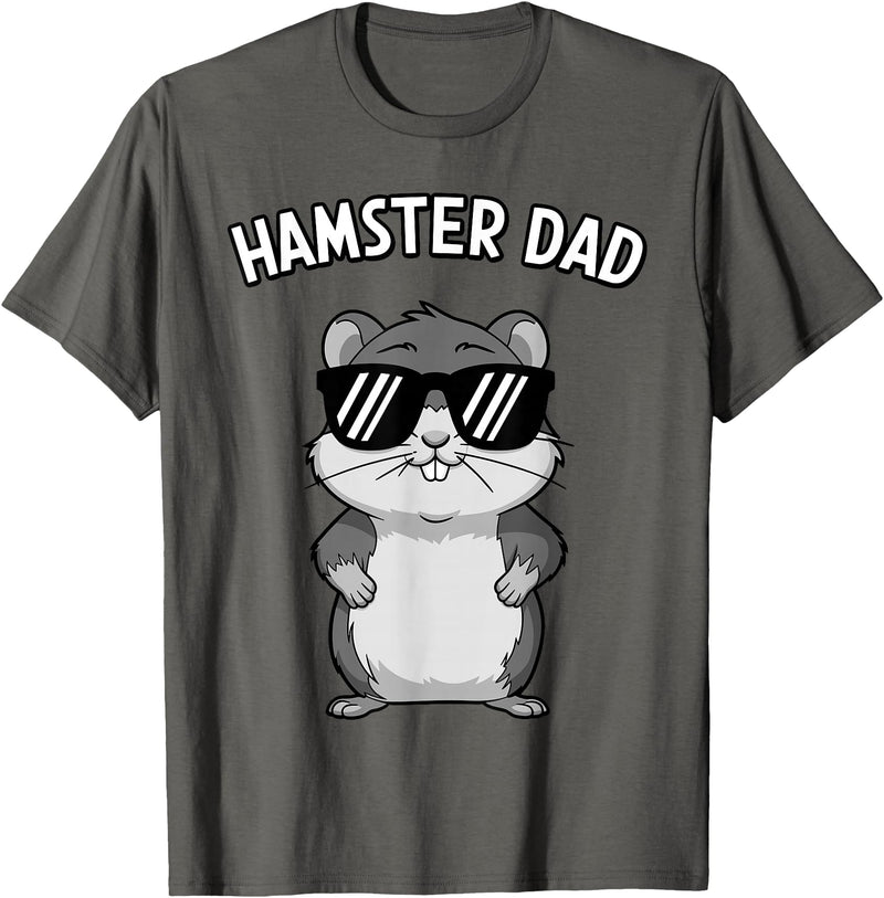 Funny Hamster Design for Men Dad Boys Animal Hamster Lover T-Shirt - Asphalt Grey
