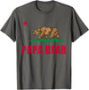 Tee Styley California Republic Papa Bear Dad Fathers Day Gift T-Shirt - Asphalt Grey