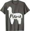 Happy Mothers Day Shirt Cute Gift Ideas Cute Proud Mama Llama Alpaca Happy Mothers Day Gift Shirt T-Shirt - Asphalt Grey