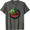 Almost Halloween Summerween Spooky Summer Watermelon Jack-O-Lantern Halfway to Halloween T-Shirt - Asphalt Grey