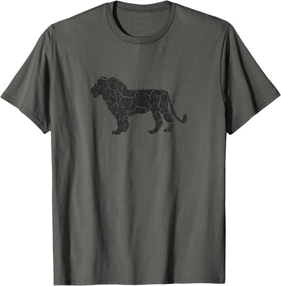 Vintage Lion Apparel Distressed Lion - Vintage Lion T-Shirt - Asphalt Grey