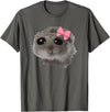 Coquette Sad Hamster Meme Crying T-Shirt - Asphalt Grey