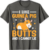 Cute and funny guinea pig gifts I like guinea pig butt and I can't lie T-Shirt - Asphalt Grey