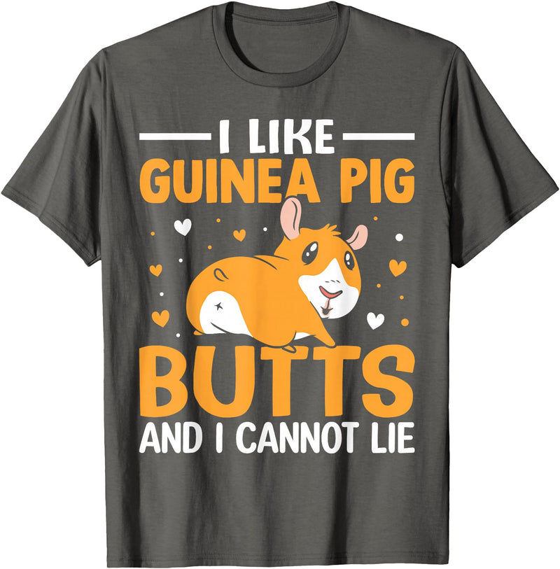 Cute and funny guinea pig gifts I like guinea pig butt and I can't lie T-Shirt - Asphalt Grey